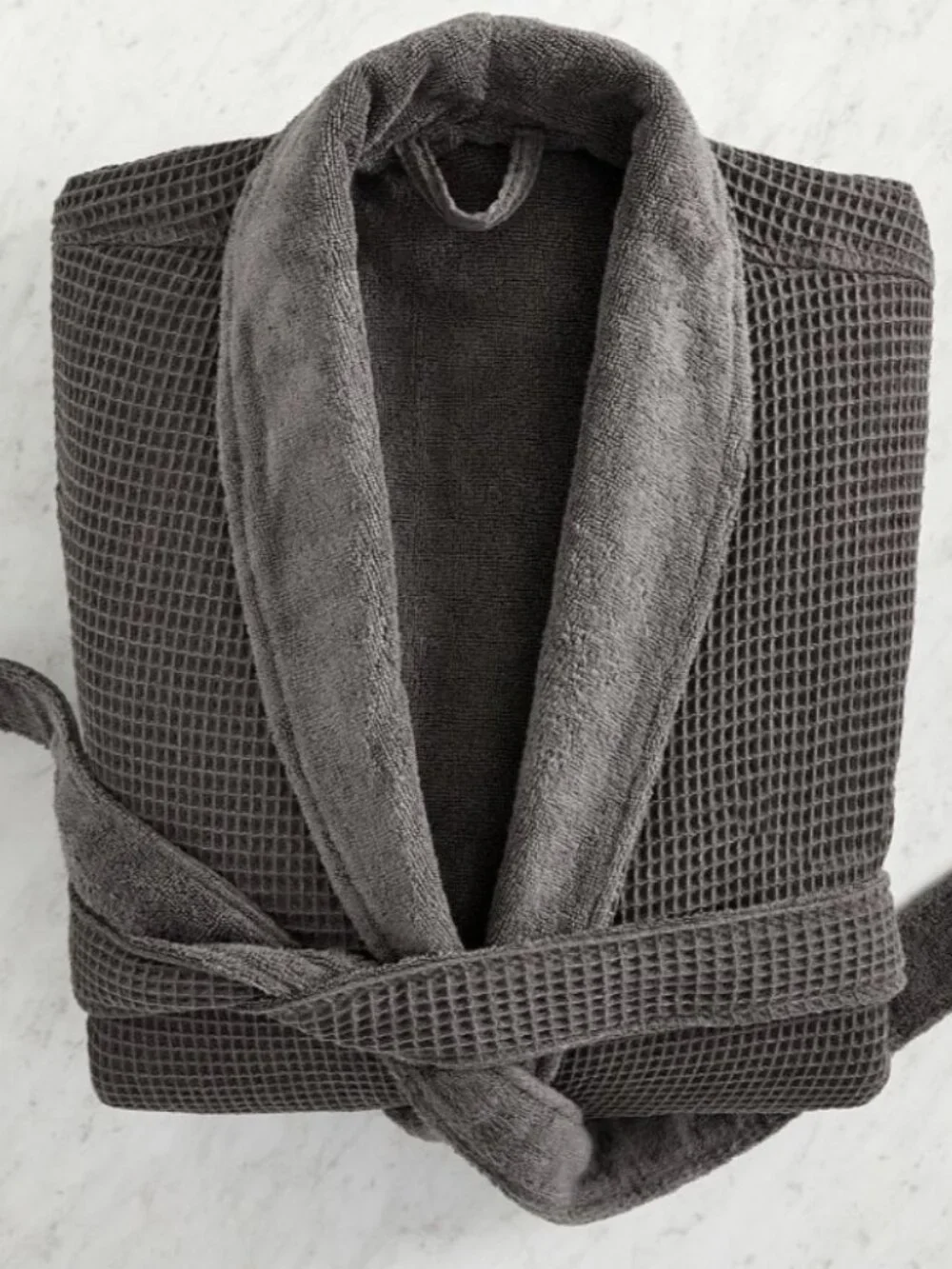 Pottery Barn Waffle Weave Resort Robe - XL Charcoal UNOPENED